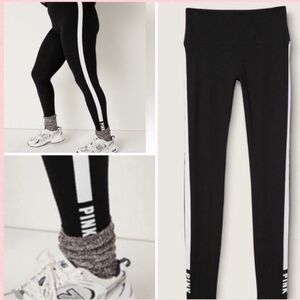 PINK Victoria's Secret Black and White Athletic Leggings